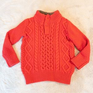 GAP Kids Toddler Boys Cableknit Sweater Red Size 4 Years
